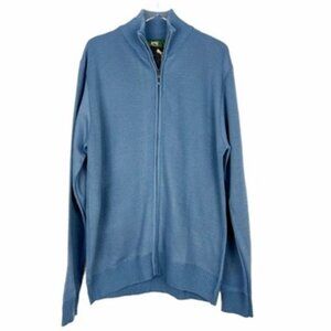 NWT Stillwater Supply Co. Full Zip Sweater Men's Size XXL Blue Normcore Casual